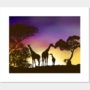 giraffe Posters and Art